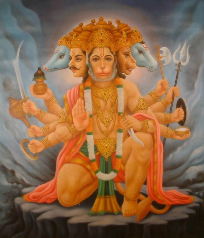  the birth of Hanuman, the monkey god widely venerated throughout India.